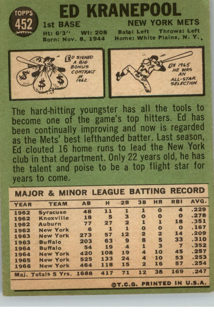 1967 TOPPS BASEBALL ASSORTED SINGLES U-PICK #265-456 - Picture 471 of 485