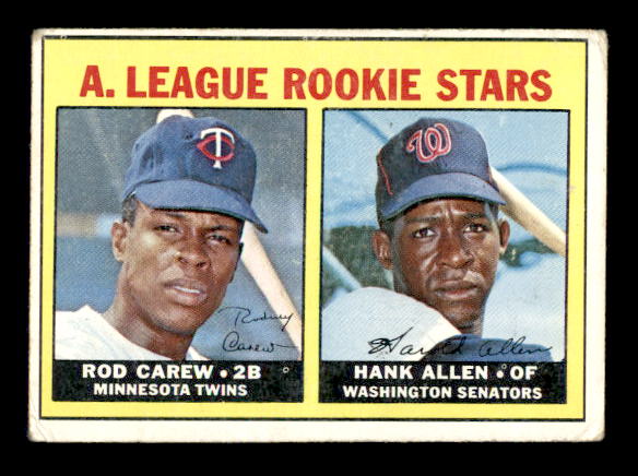 1967 Topps #569 Rookie Stars/Rod Carew RC/Hank Allen RC DP