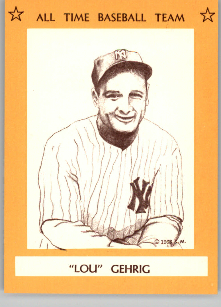 1968 Sports Memorabilia All-Time Greats #12 Lou Gehrig