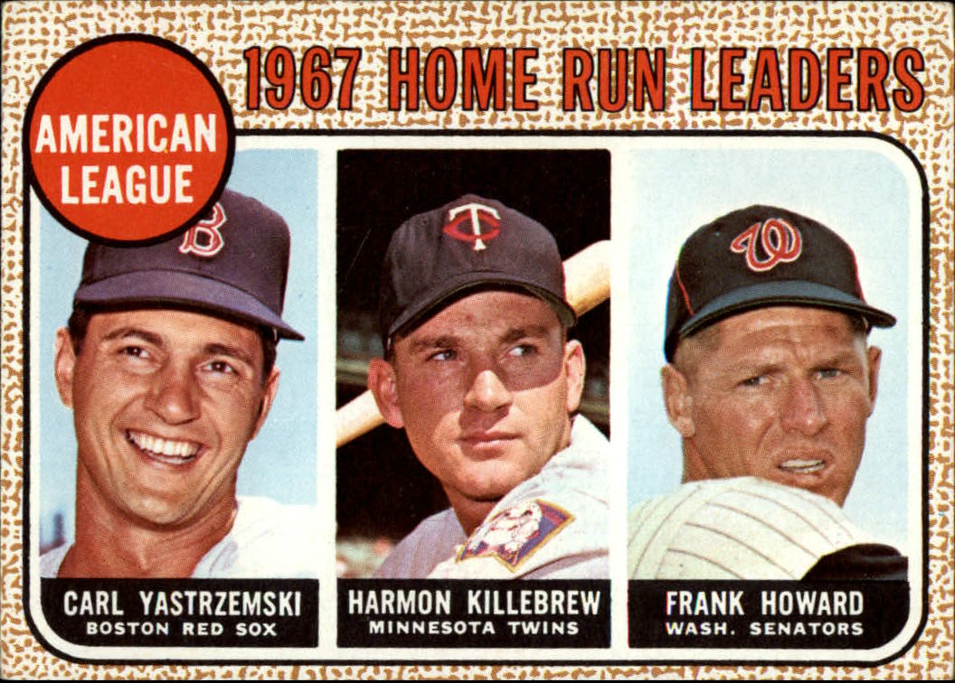 1968 Topps #6 AL Home Run Leaders/Carl Yastrzemski/Harmon Killebrew/Frank Howard