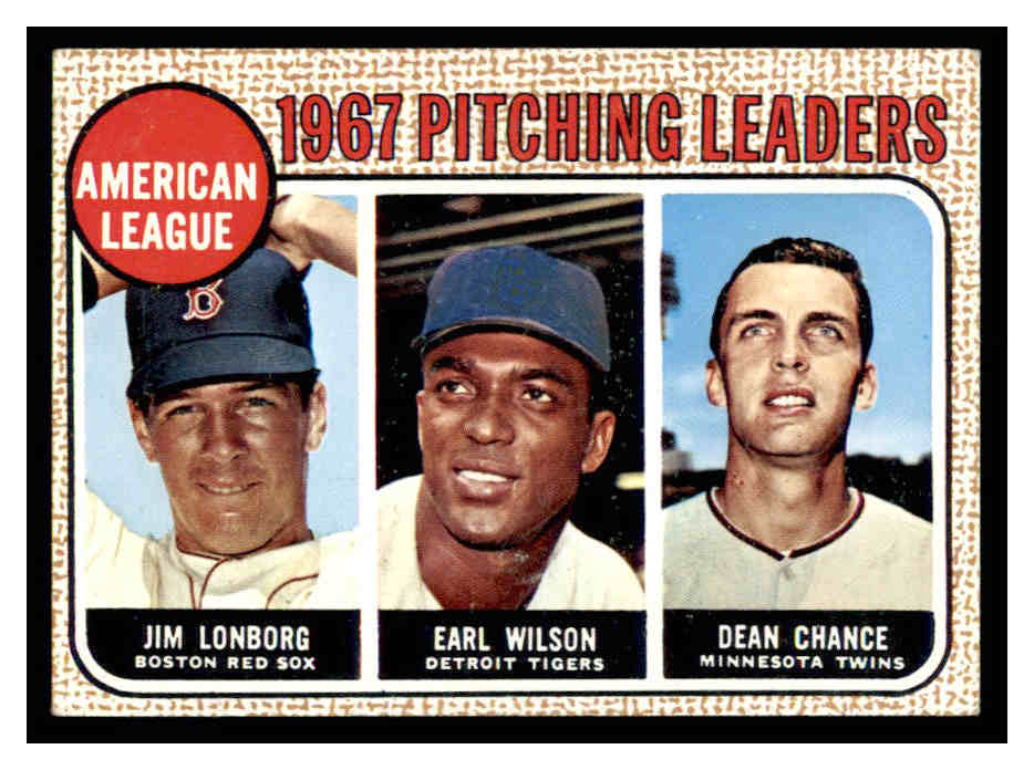 1968 Topps #10B AL Pitching Leaders/Jim Lonborg COR/Earl Wilson/Dean Chance