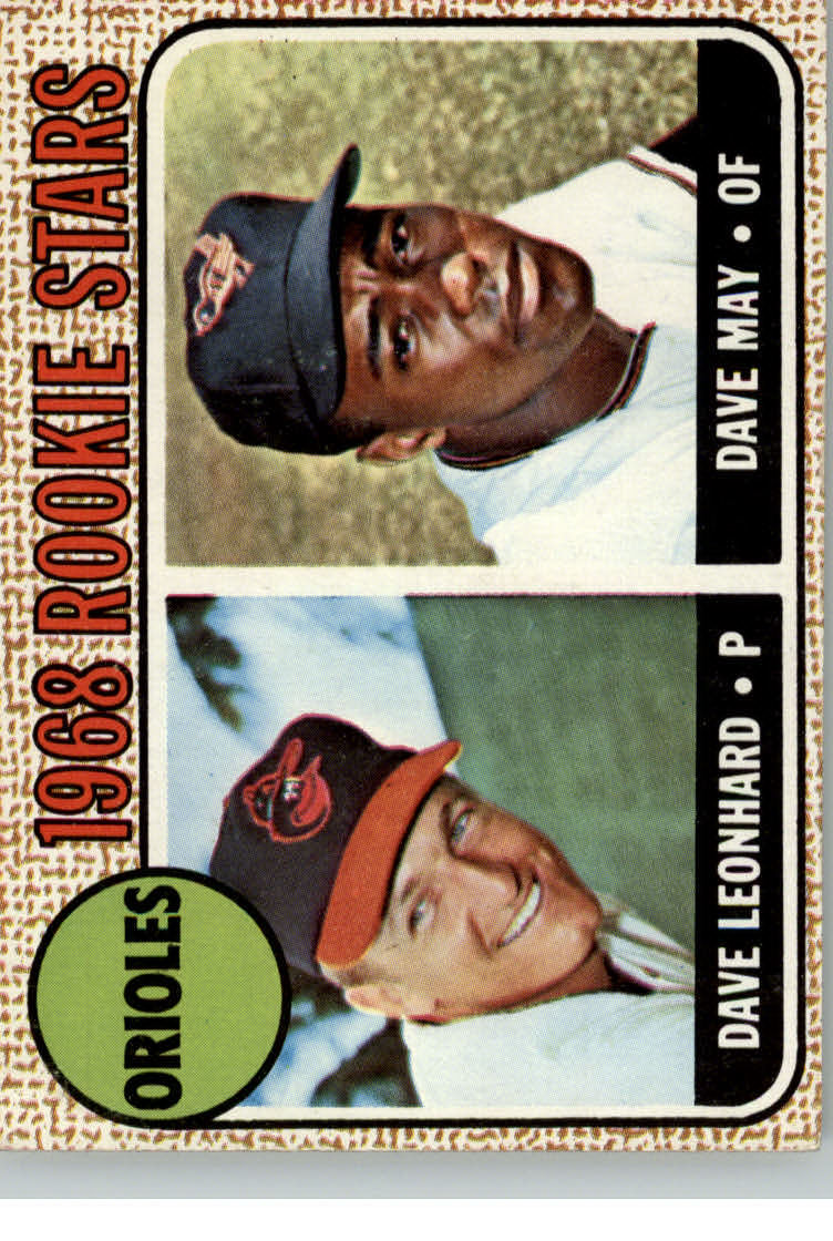 1968 Topps #56 Rookie Stars/Dave Leonhard RC/Dave May RC