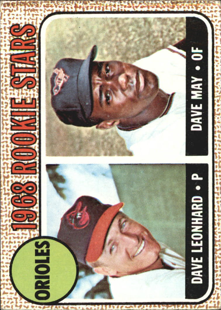 1968 Topps #56 Rookie Stars Dave Leonhard RC Dave May RC - GOOD