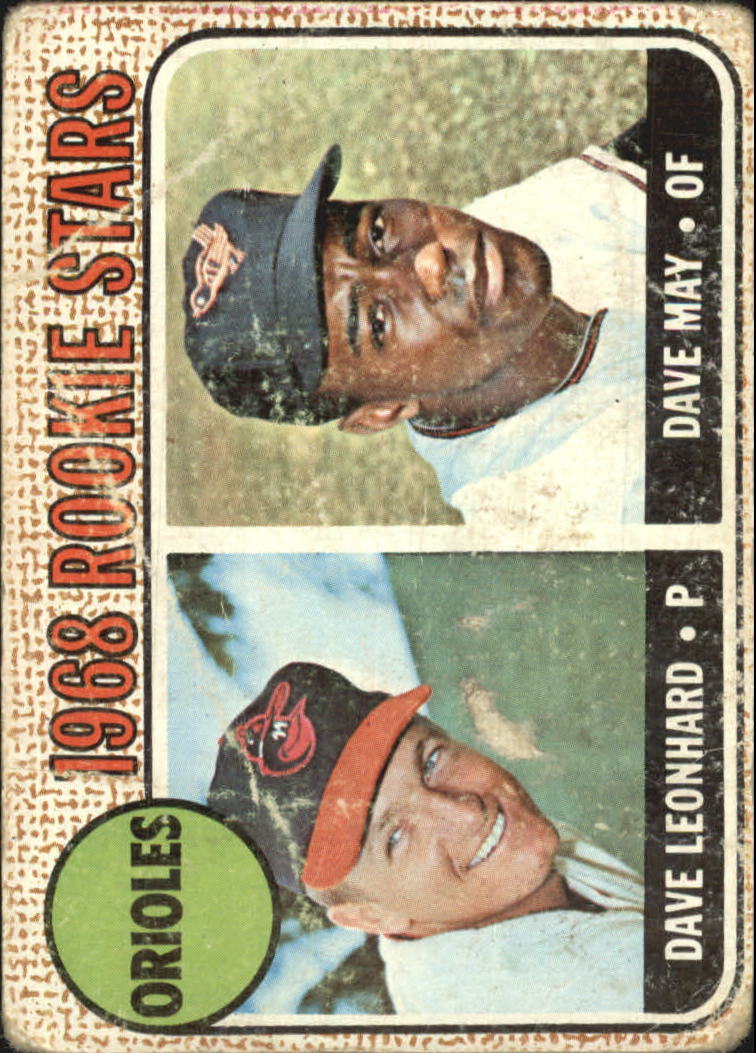1968 Topps #56 Rookie Stars Dave Leonhard RC Dave May RC - FAIR