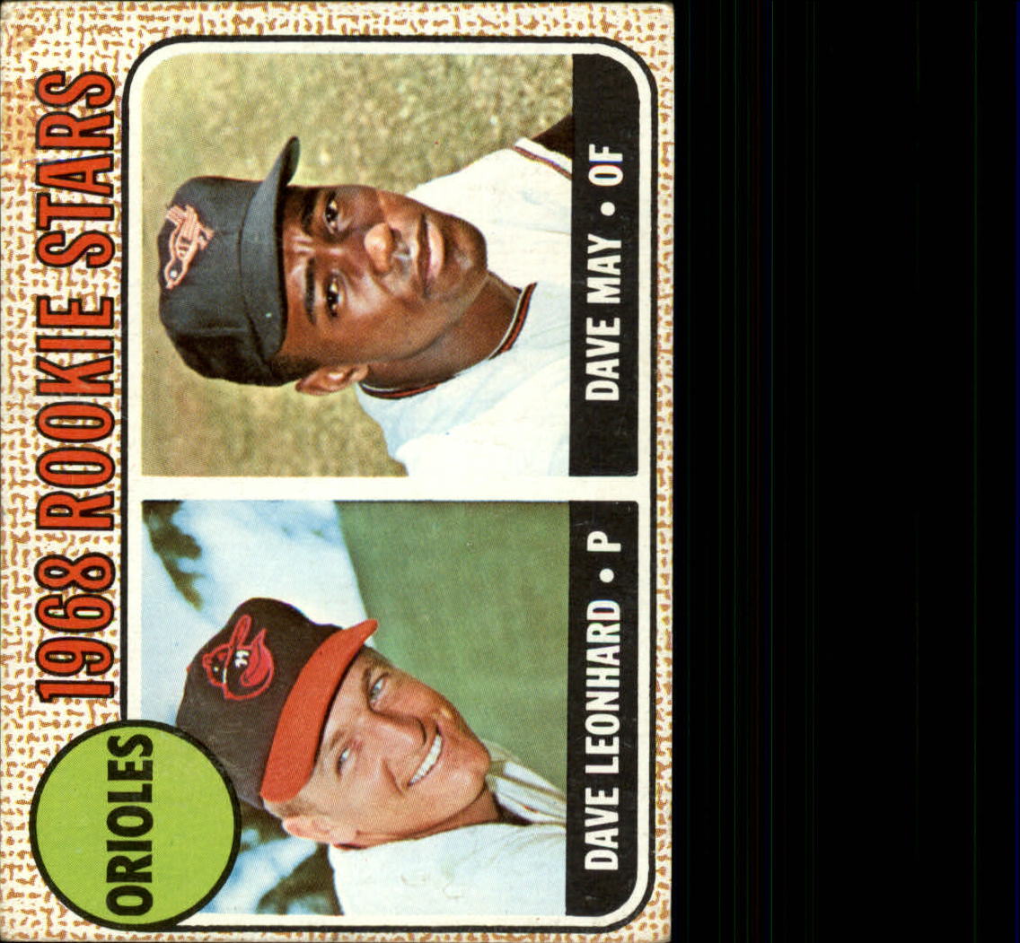 1968 Topps #56 Rookie Stars/Dave Leonhard RC/Dave May RC