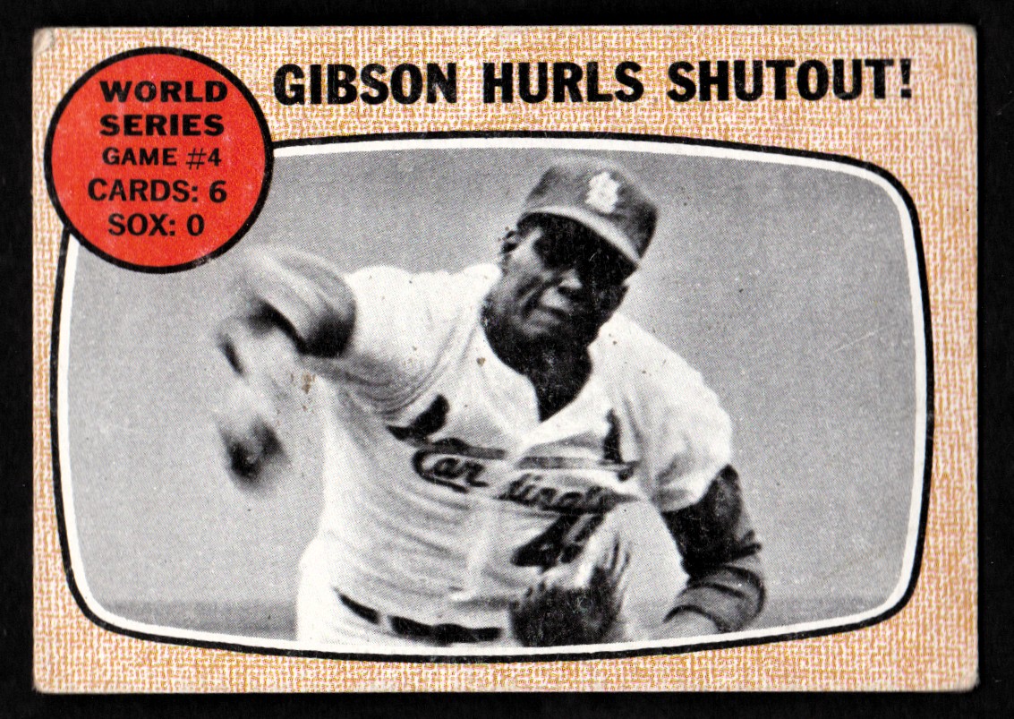 1968 Topps #154 World Series Game 4/Bob Gibson