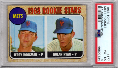 PSA 3 VG 1968 Topps #177 J. Koosman / Nolan Ryan Rookie