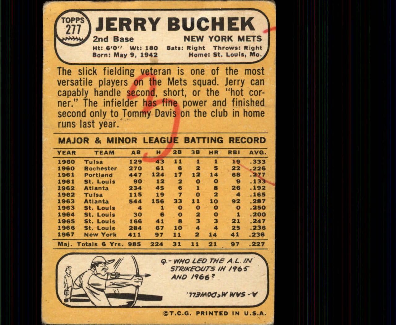 1968 TOPPS BASEBALL ASSORTED SINGLES U-PICK #273-308 - Picture 13 of 126