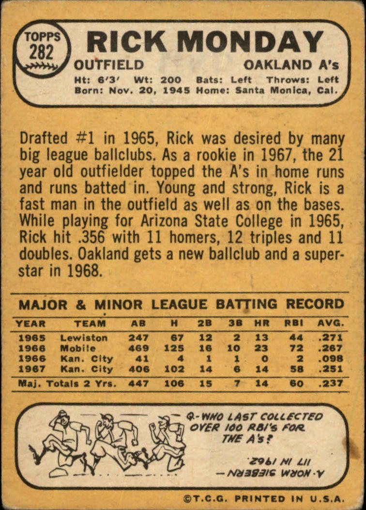 1968 TOPPS BASEBALL ASSORTED SINGLES U-PICK #273-308 - Picture 27 of 126