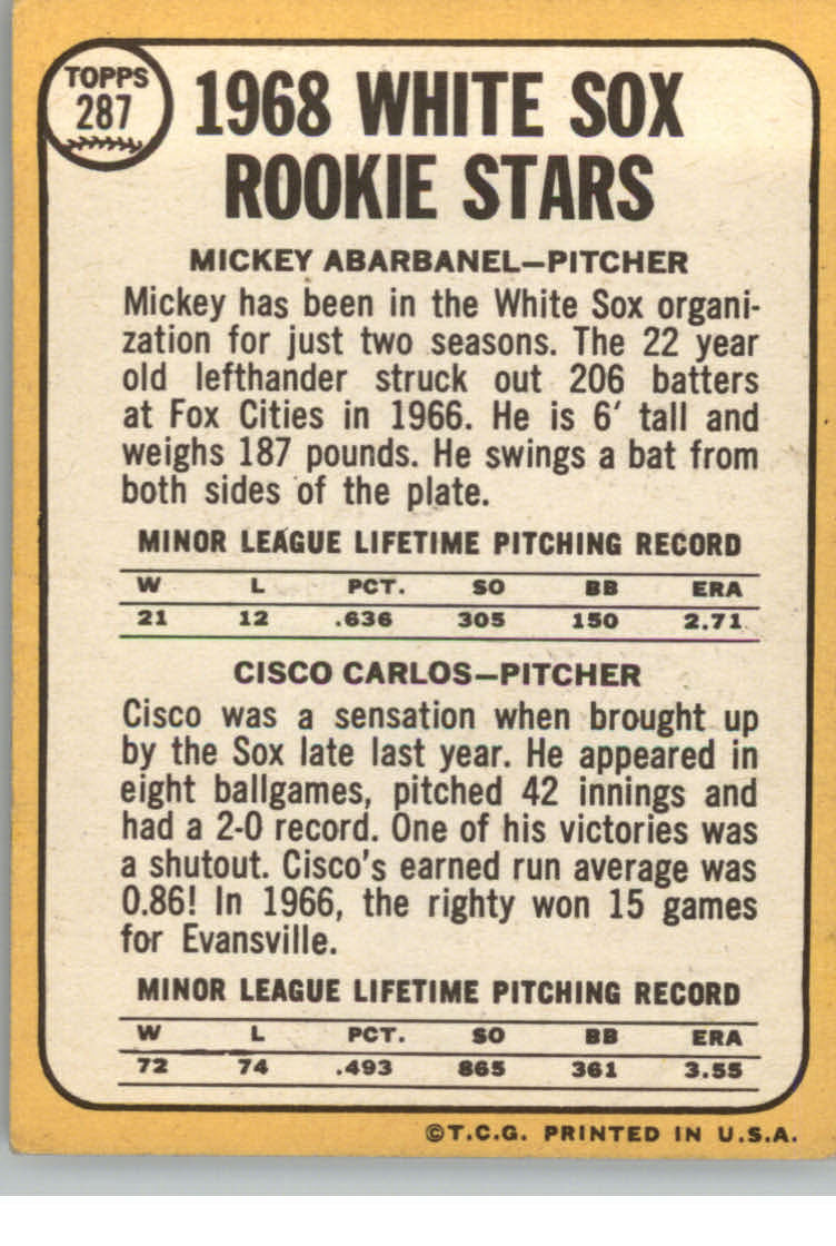1968 TOPPS BASEBALL ASSORTED SINGLES U-PICK #273-308 - Picture 45 of 126