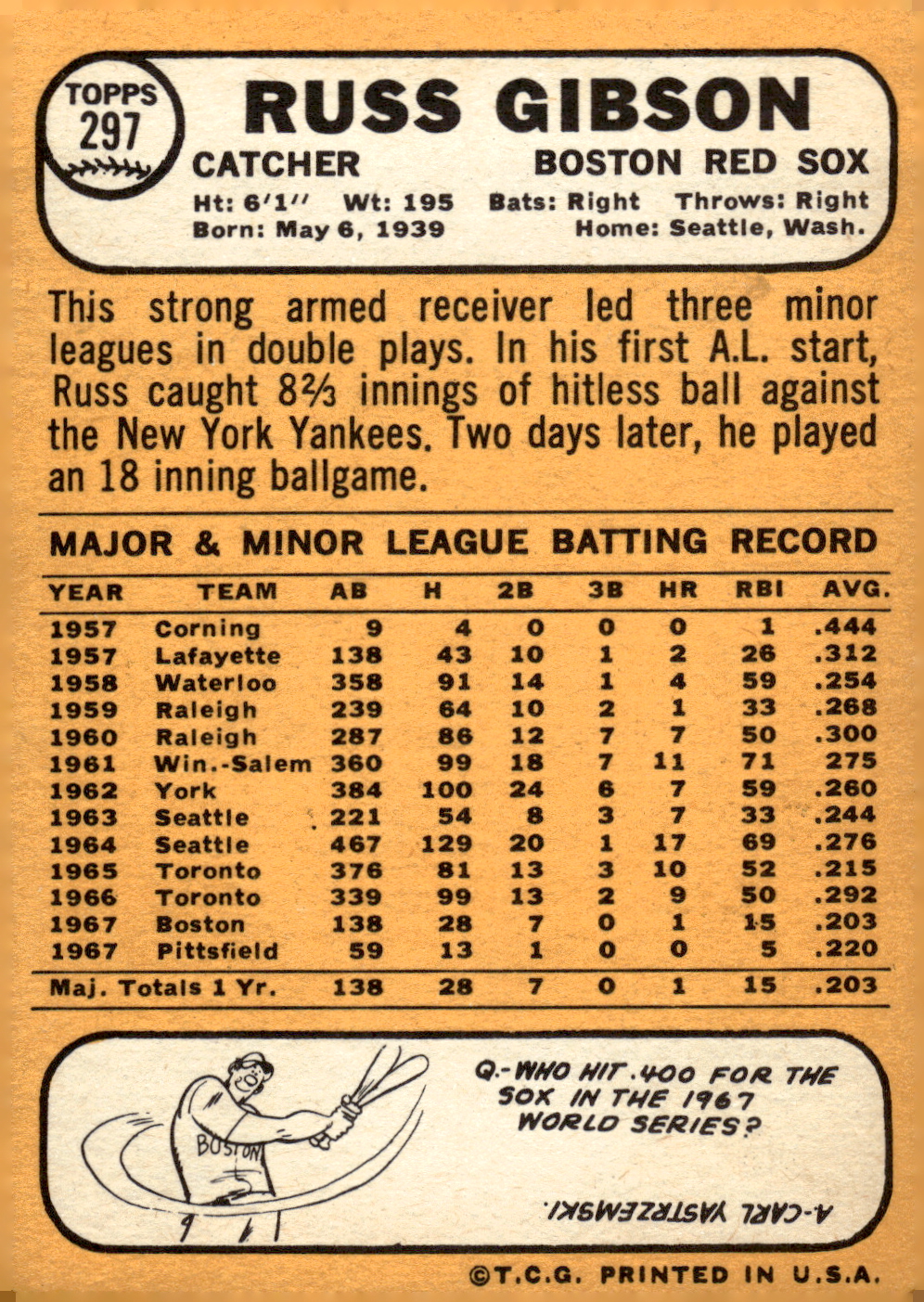 1968 TOPPS BASEBALL ASSORTED SINGLES U-PICK #295-327 - Picture 9 of 116