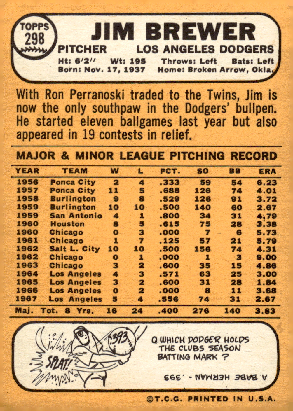1968 TOPPS BASEBALL ASSORTED SINGLES U-PICK #295-327 - Picture 15 of 116
