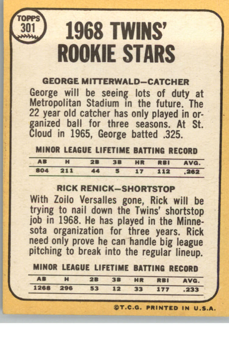 1968 TOPPS BASEBALL ASSORTED SINGLES U-PICK #295-327 - Picture 17 of 116