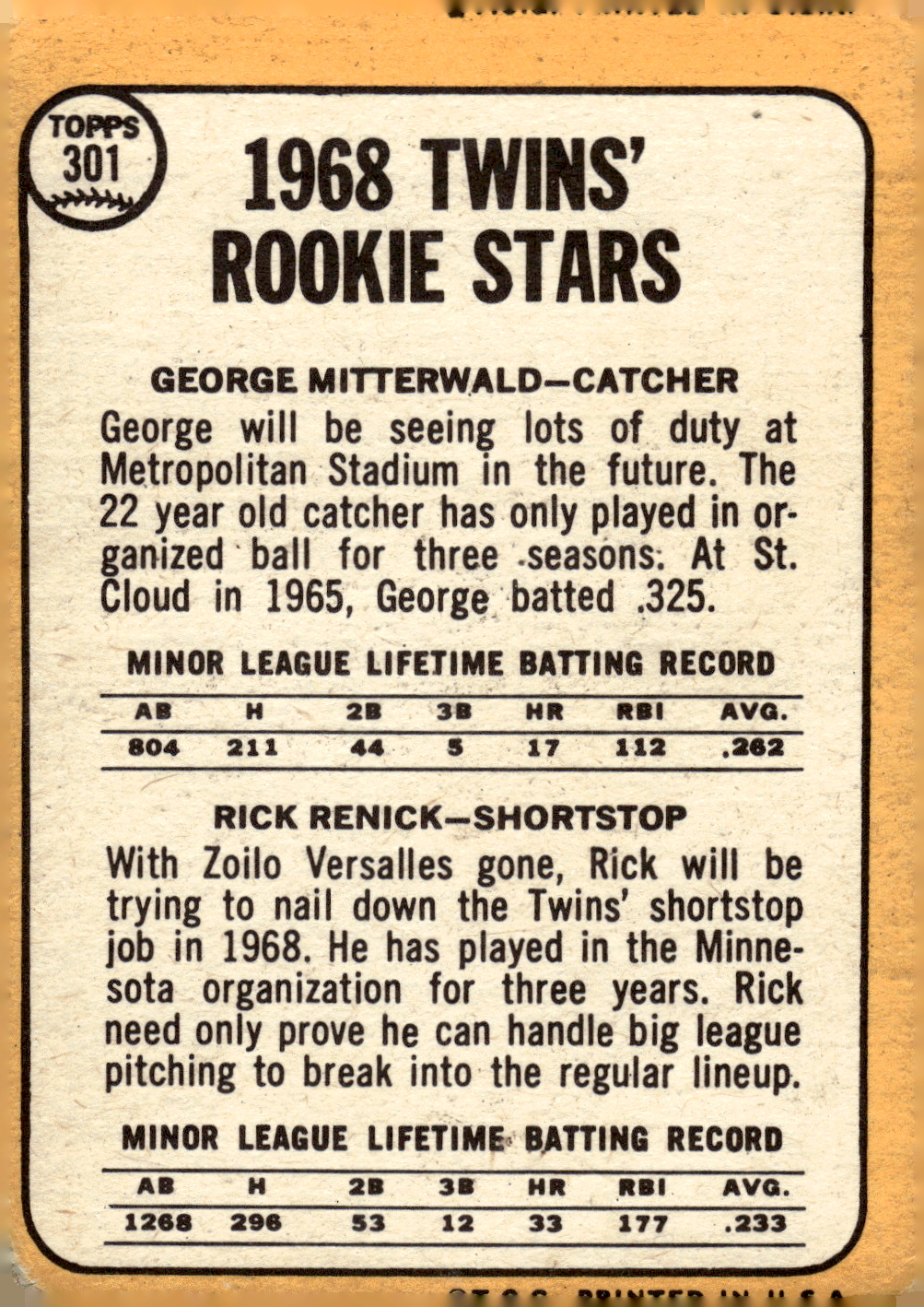 1968 TOPPS BASEBALL ASSORTED SINGLES U-PICK #295-327 - Picture 19 of 116