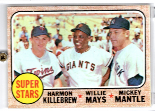 1968 Topps #490 Super Stars/Harmon Killebrew/Willie Mays/Mickey Mantle