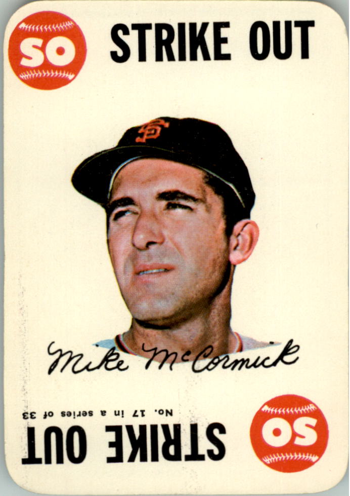 1968 Topps Game #17 Mike McCormick