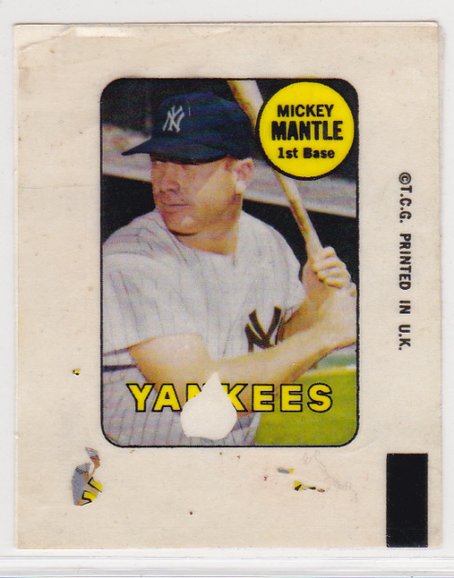 1969 Topps Decals #23 Mickey Mantle