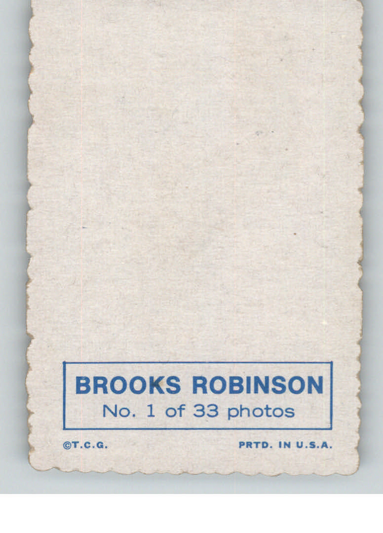1969 Topps Deckle Edge #1 Brooks Robinson back image