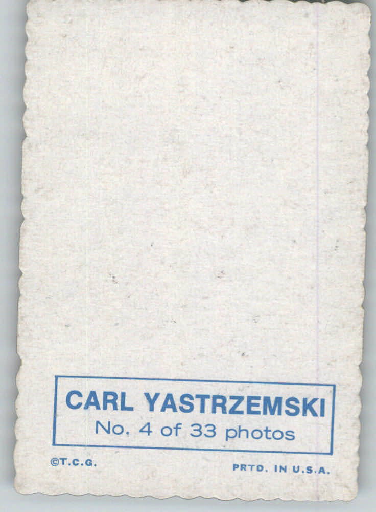 1969 Topps Deckle Edge #4 Carl Yastrzemski back image