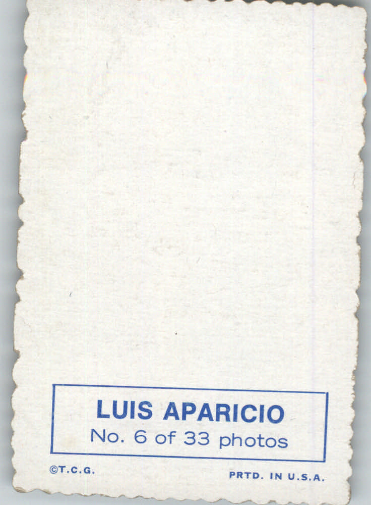 1969 Topps Deckle Edge #6 Luis Aparicio back image