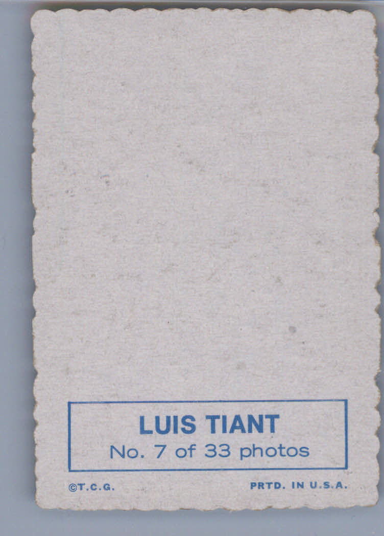 1969 Topps Deckle Edge #7 Luis Tiant back image