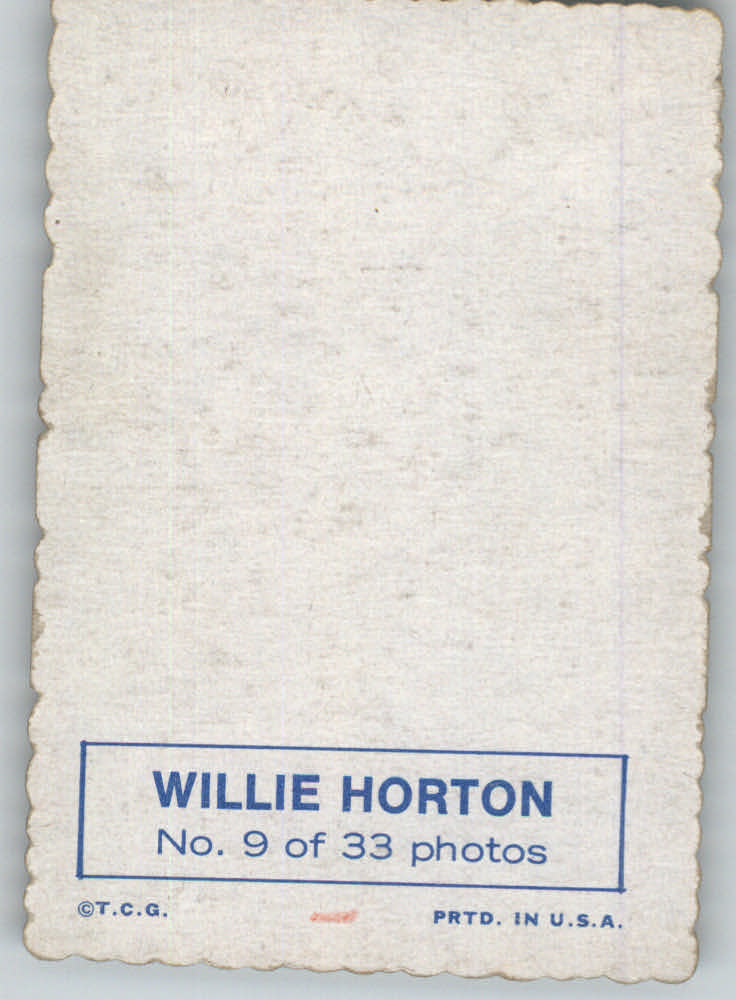 1969 Topps Deckle Edge #9 Willie Horton back image