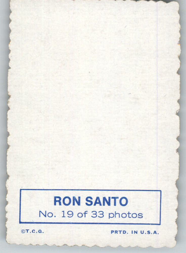 1969 Topps Deckle Edge #19 Ron Santo back image