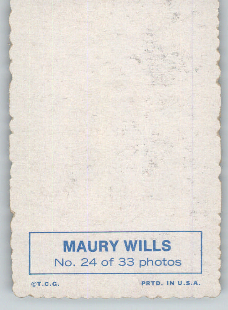 1969 Topps Deckle Edge #24 Maury Wills back image