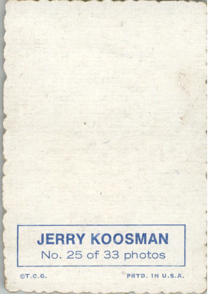 1969 Topps Deckle Edge #25 Jerry Koosman back image