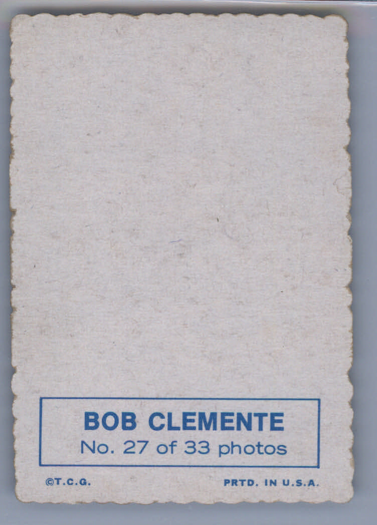1969 Topps Deckle Edge #27 Roberto Clemente back image