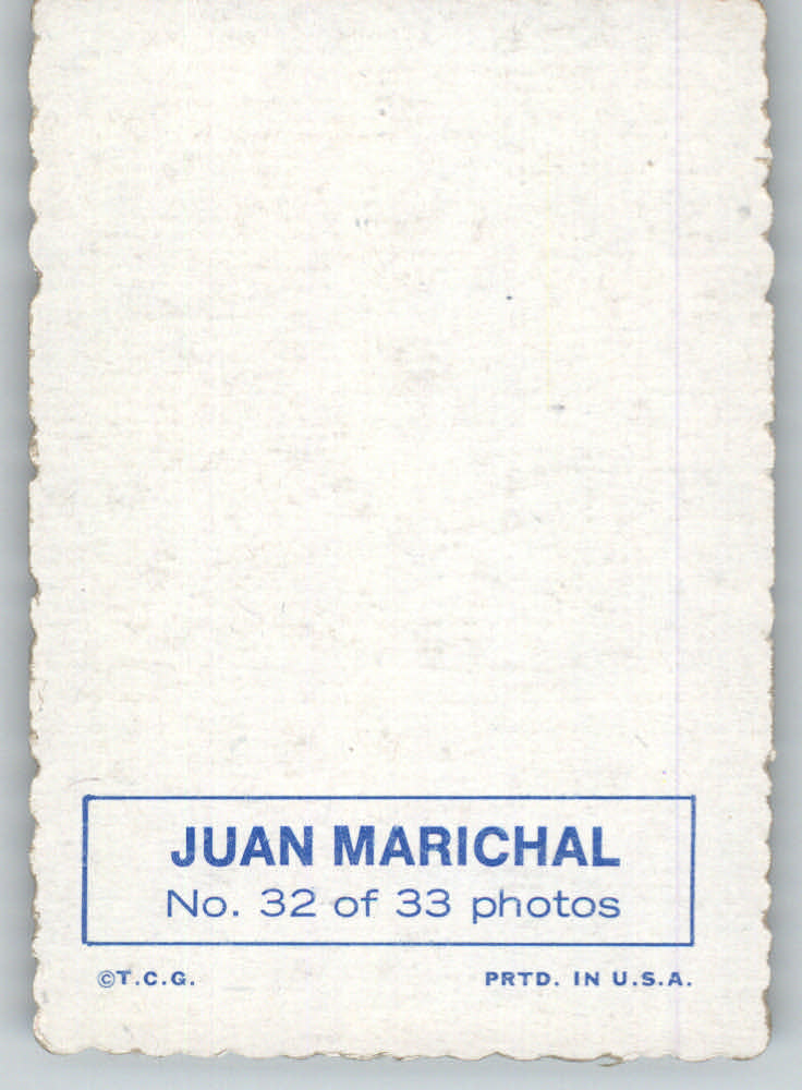 1969 Topps Deckle Edge #32 Juan Marichal back image