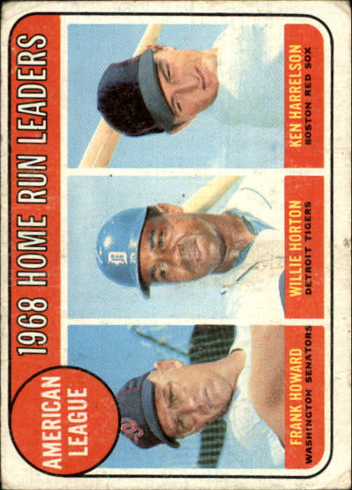 1969 Topps #5 AL Home Run Leaders/Frank Howard/Willie Horton/Ken Harrelson
