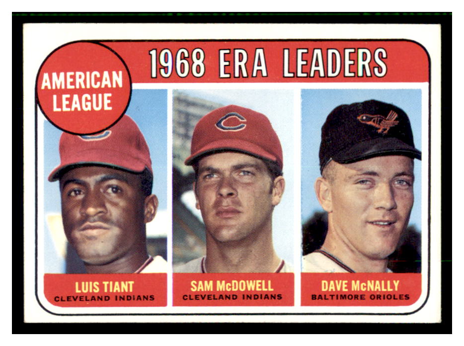 1969 Topps #7 AL ERA Leaders/Luis Tiant/Sam McDowell/Dave McNally