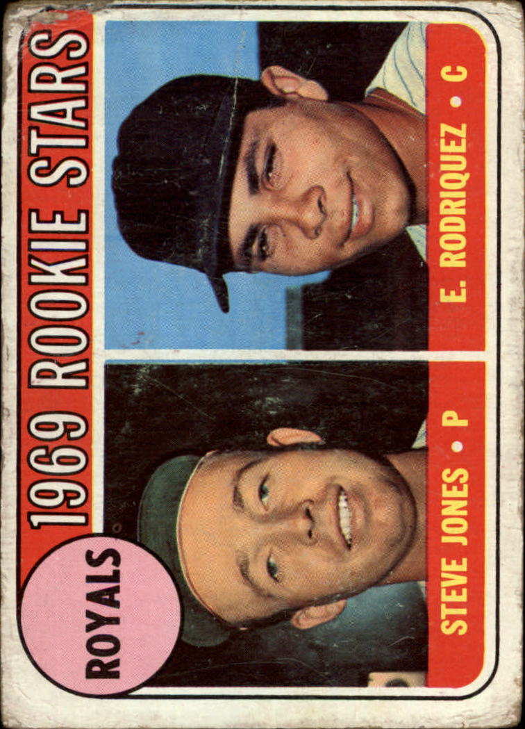 1969 Topps #49A Rookie Stars/Steve Jones/E. Rodriquez ERR
