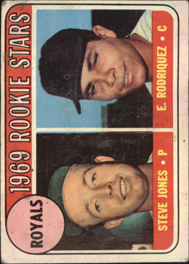 1969 Topps #49A Rookie Stars/Steve Jones/E. Rodriquez ERR
