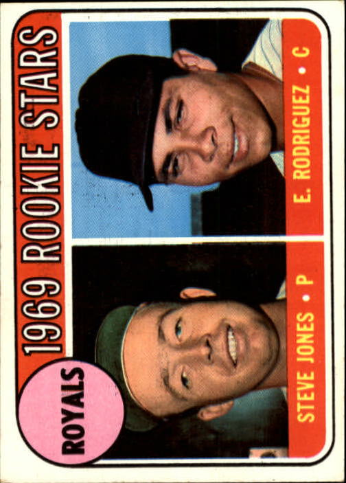 1969 Topps #49B Rookie Stars/Steve Jones RC/Ellie Rodriguez RC COR