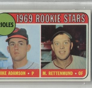 1969 Topps #66 Rookie Stars/Mike Adamson RC/Merv Rettenmund RC