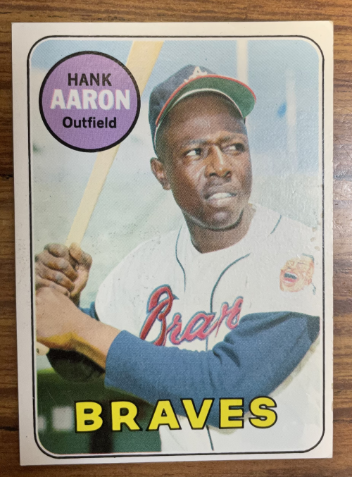 1969 Topps #100 Hank Aaron - EX