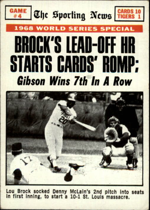 1969 Topps #165 World Series Game 4/Lou Brock