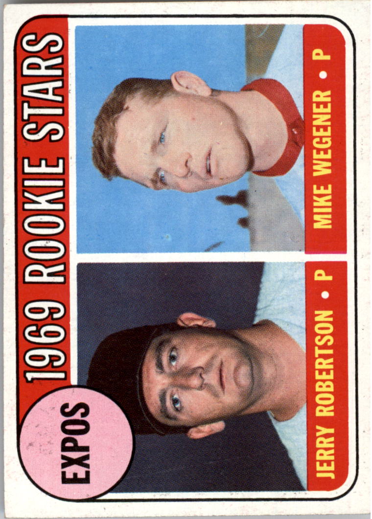 1969 Topps #284 Rookie Stars/Jerry Robertson RC/Mike Wegener RC