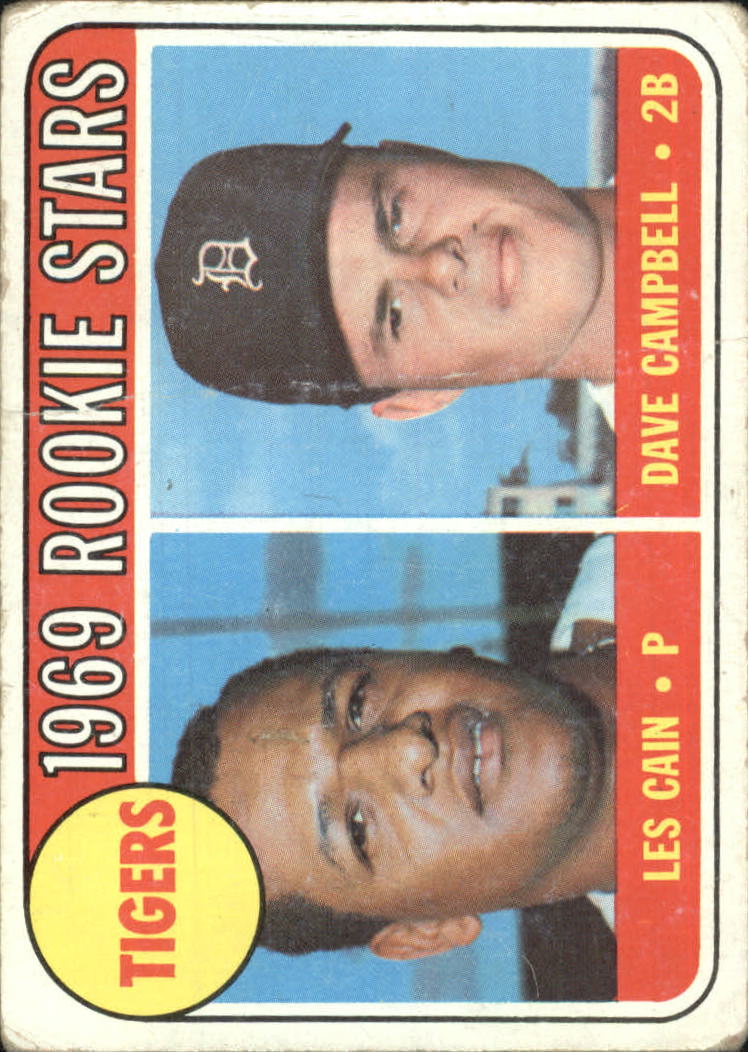 1969 Topps #324 Rookie Stars/Les Cain RC/Dave Campbell RC