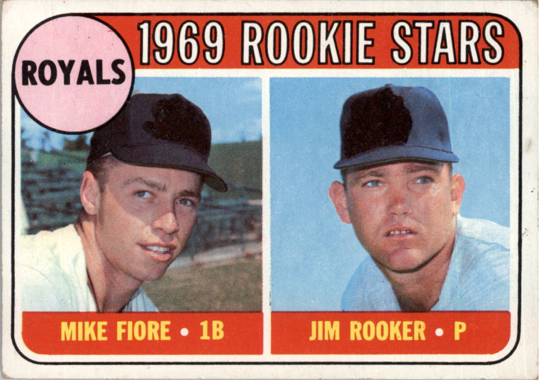1969 Topps #376 Rookie Stars/Mike Fiore RC/Jim Rooker RC