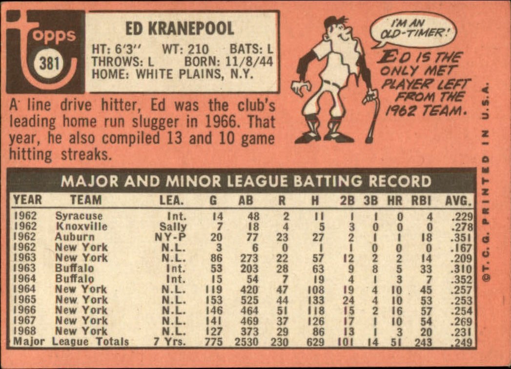 1969 TOPPS BASEBALL ASSORTED SINGLES U-PICK #377-512 - Picture 19 of 501