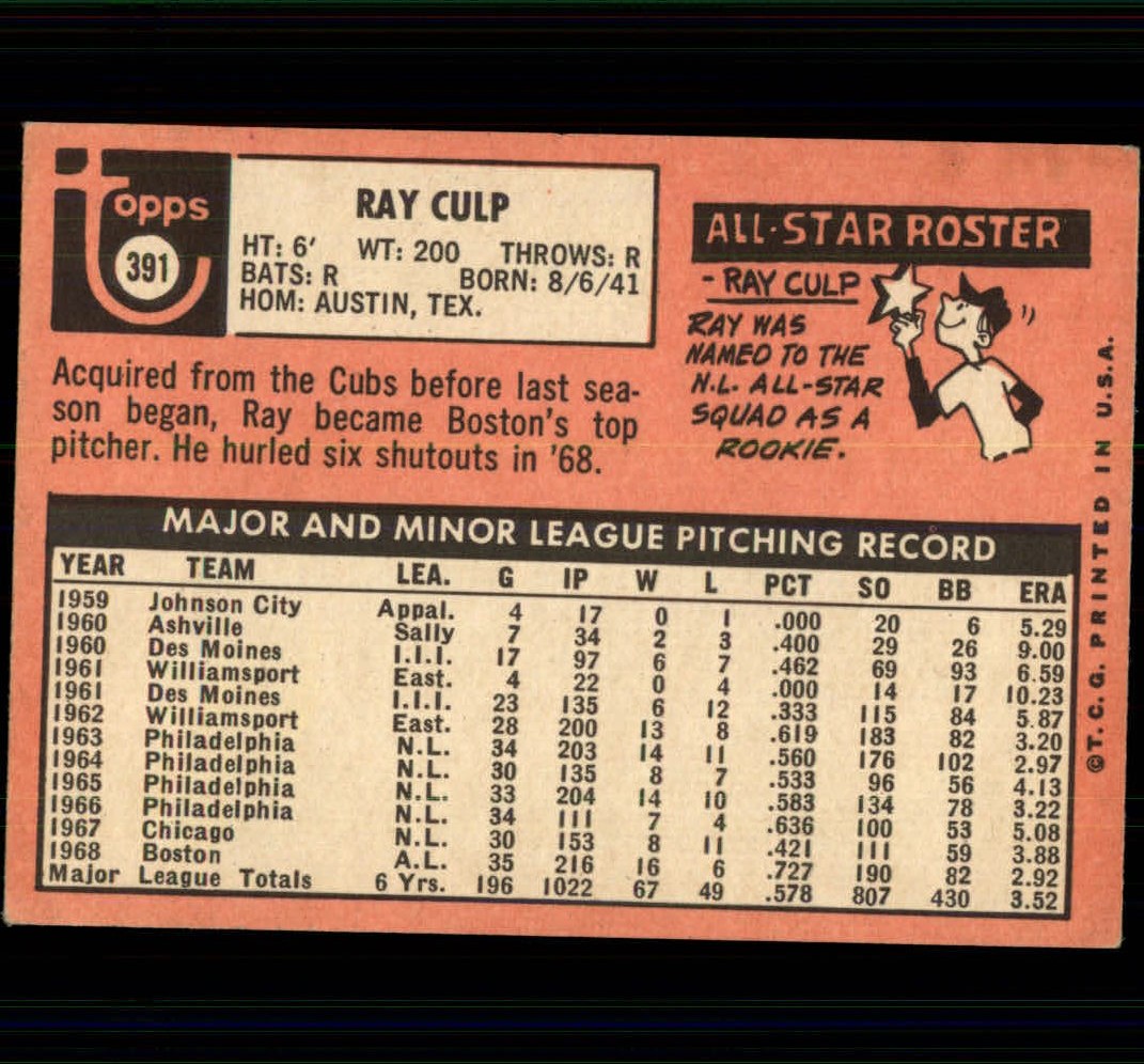 1969 TOPPS BASEBALL ASSORTED SINGLES U-PICK #377-512 - Picture 69 of 501