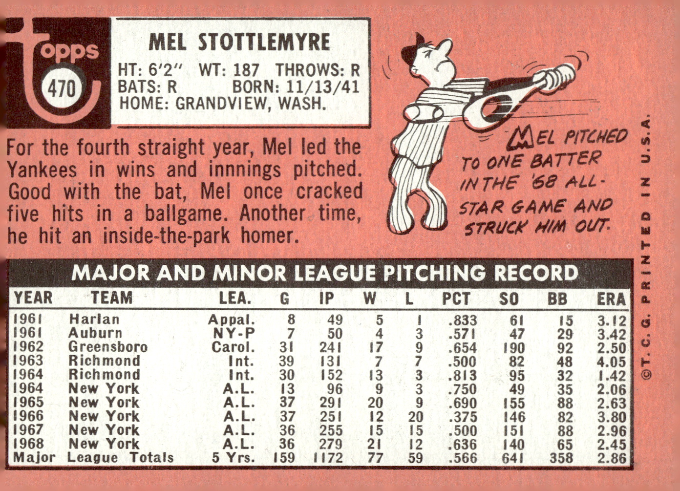 1969 TOPPS BASEBALL ASSORTED SINGLES U-PICK #377-512 - Picture 351 of 501