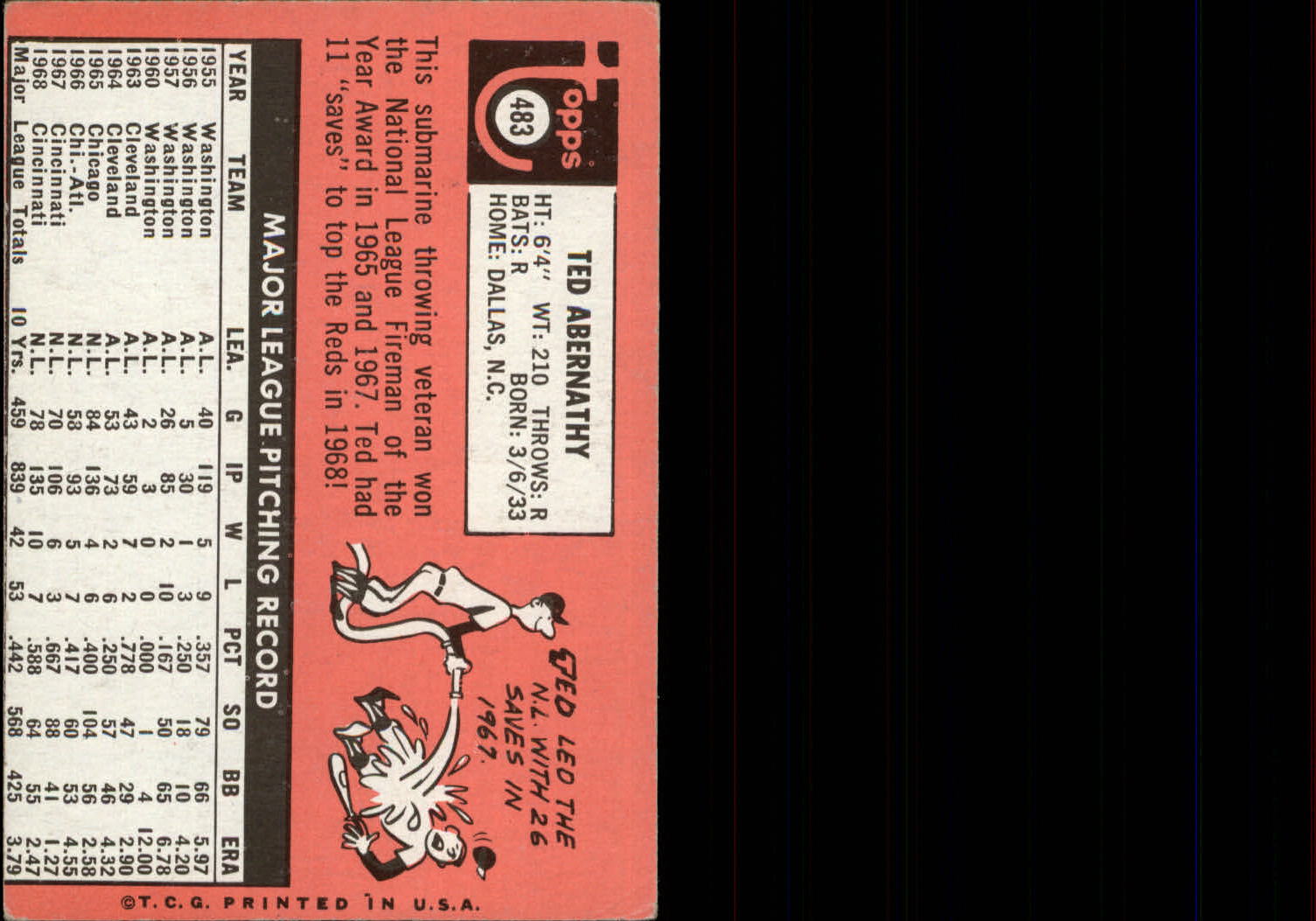 1969 TOPPS BASEBALL ASSORTED SINGLES U-PICK #377-512 - Picture 389 of 501