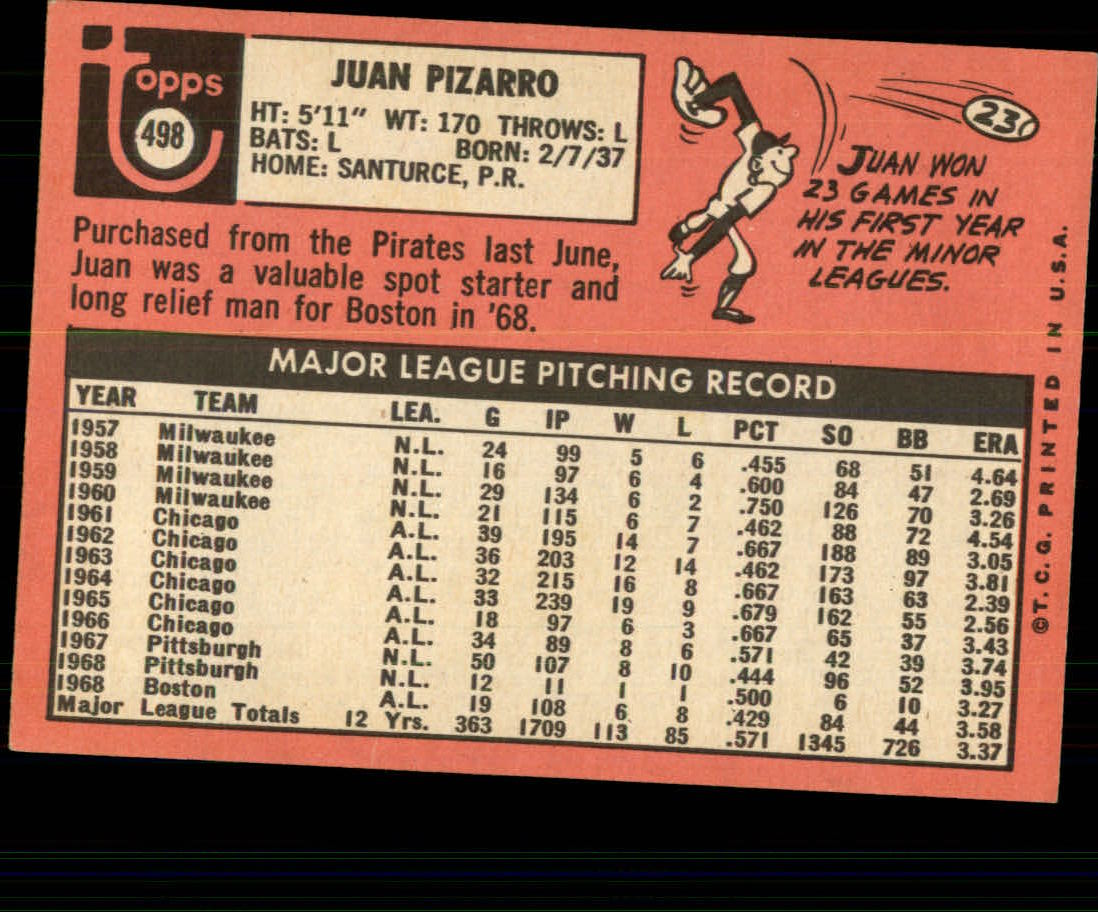 1969 TOPPS BASEBALL ASSORTED SINGLES U-PICK #377-512 - Picture 443 of 501