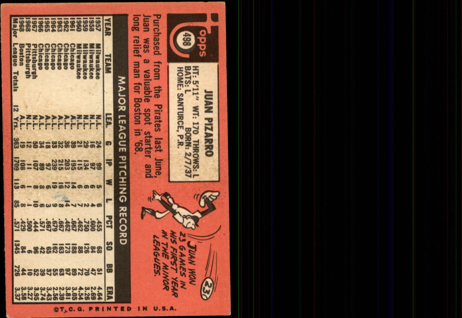 1969 TOPPS BASEBALL ASSORTED SINGLES U-PICK #377-512 - Picture 447 of 501