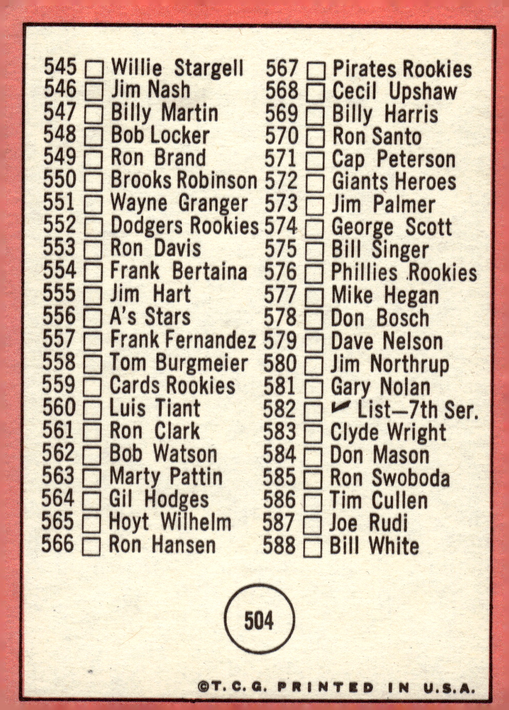 1969 TOPPS BASEBALL ASSORTED SINGLES U-PICK #377-512 - Picture 481 of 501