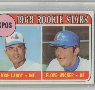 1969 Topps #524 Rookie Stars/Jose Laboy RC/Floyd Wicker RC